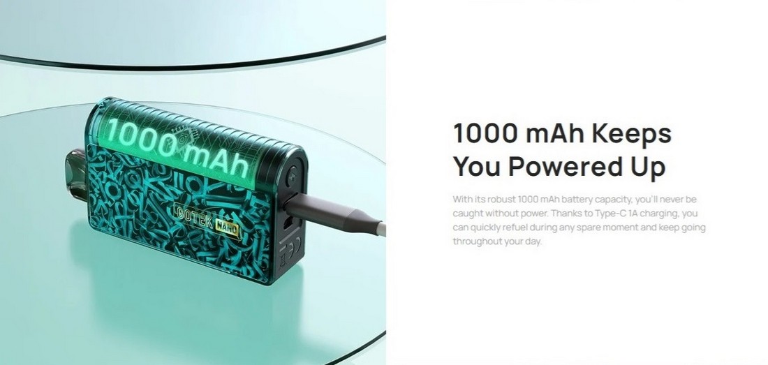 gotek nano 1000mah 4 5ml by aspire 5