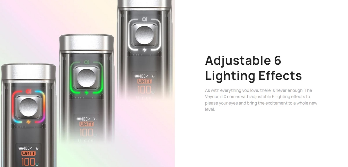 veynom lx 100w pod mod kit 5ml 3200mah by aspire 5