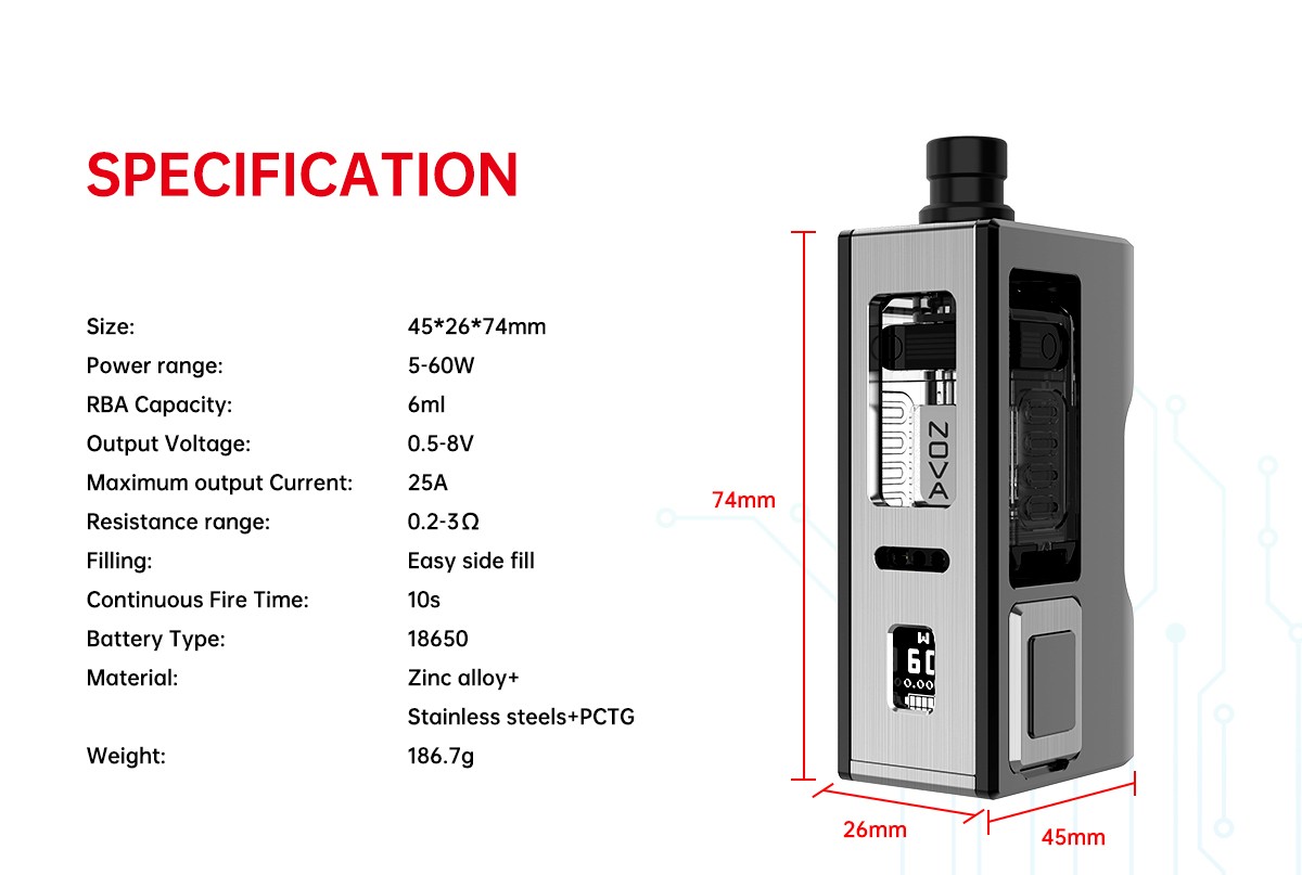 nova aio kit 60watt 18650 by vandy vape 14