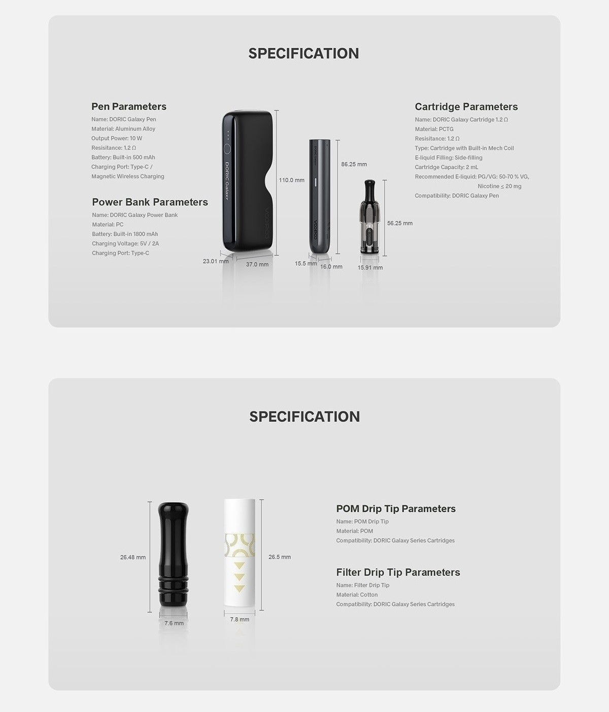 doric galaxy kit 2ml 1800 500mah 2ml by voopoo 13